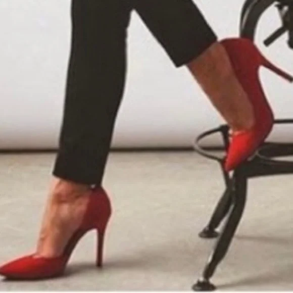 Anne Klein heels patent leather black shoe pointed toe black stiletto heels - Picture 7 of 7